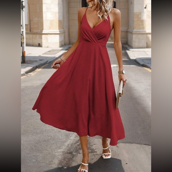 Luxe crisscross tie back dress - Picture 8 of 16